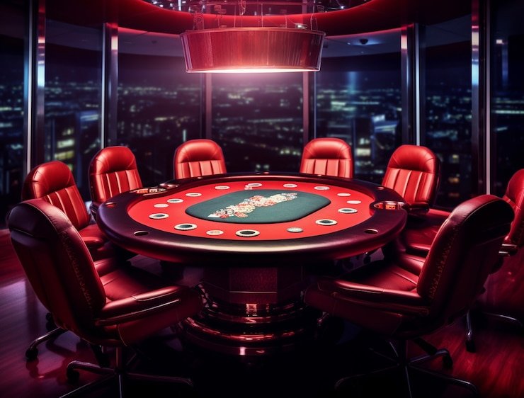 Live dealer Caribbean Stud Poker table on lgosuper slot platform